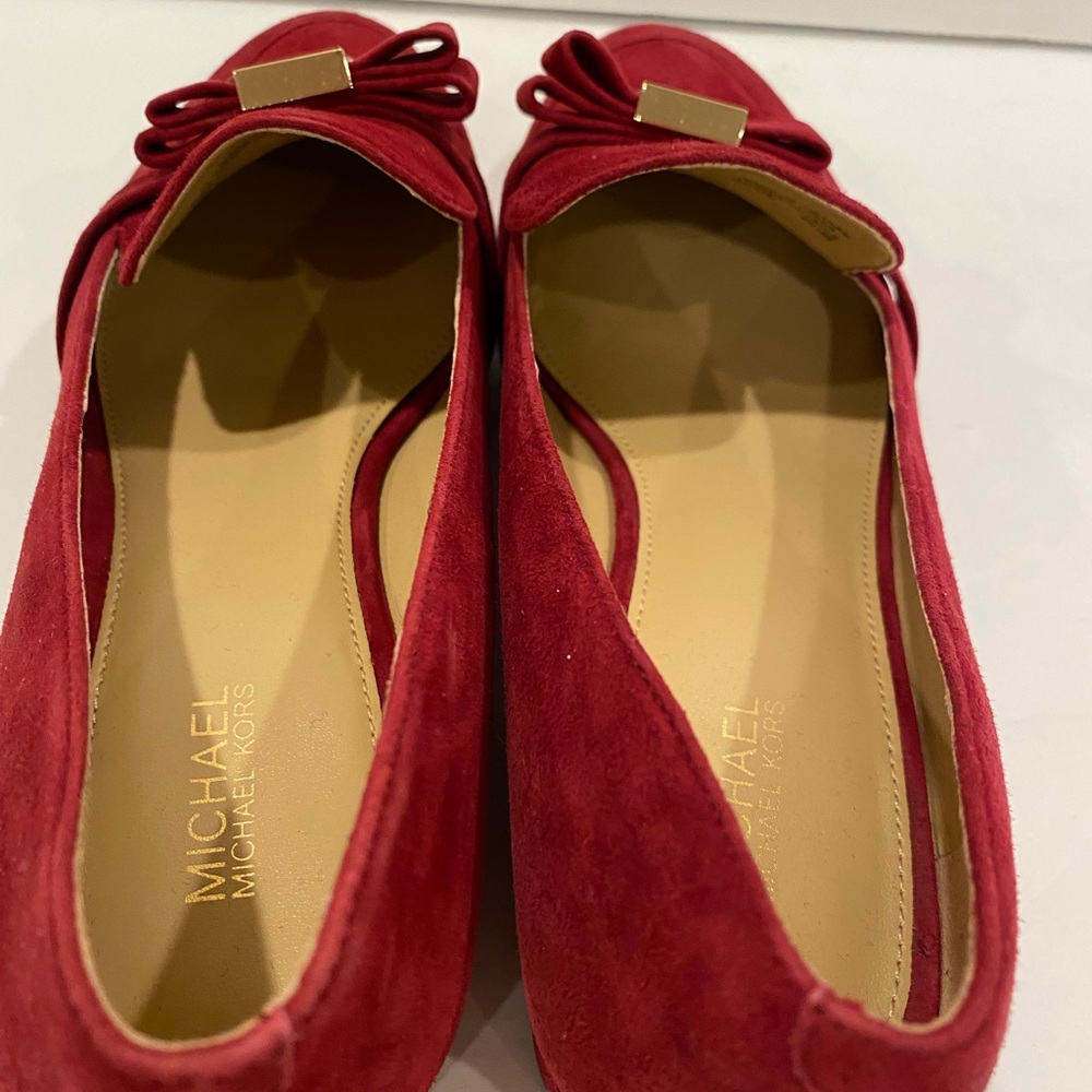Michael Kors Caroline loafers suede maroon 7 - Picture 6 of 12